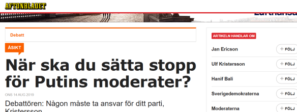 Aftonbladet Putins moderater